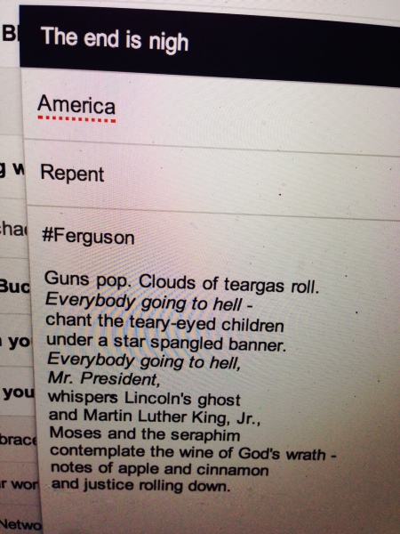 Almost Poetry: #Ferguson